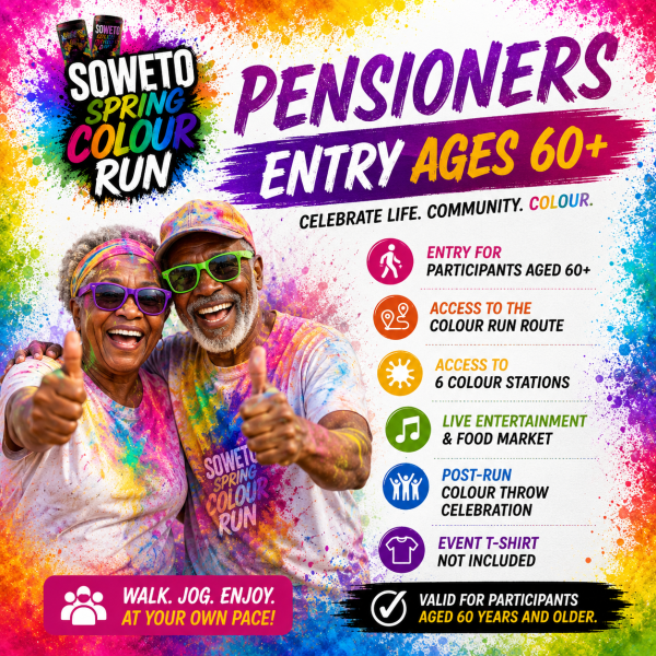 Pensioners  Entry – ages 60 +